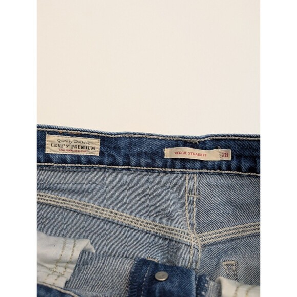 Levi's Wedgie Straight Utility Jeans Button Fly Size 28 - Picture 8 of 12